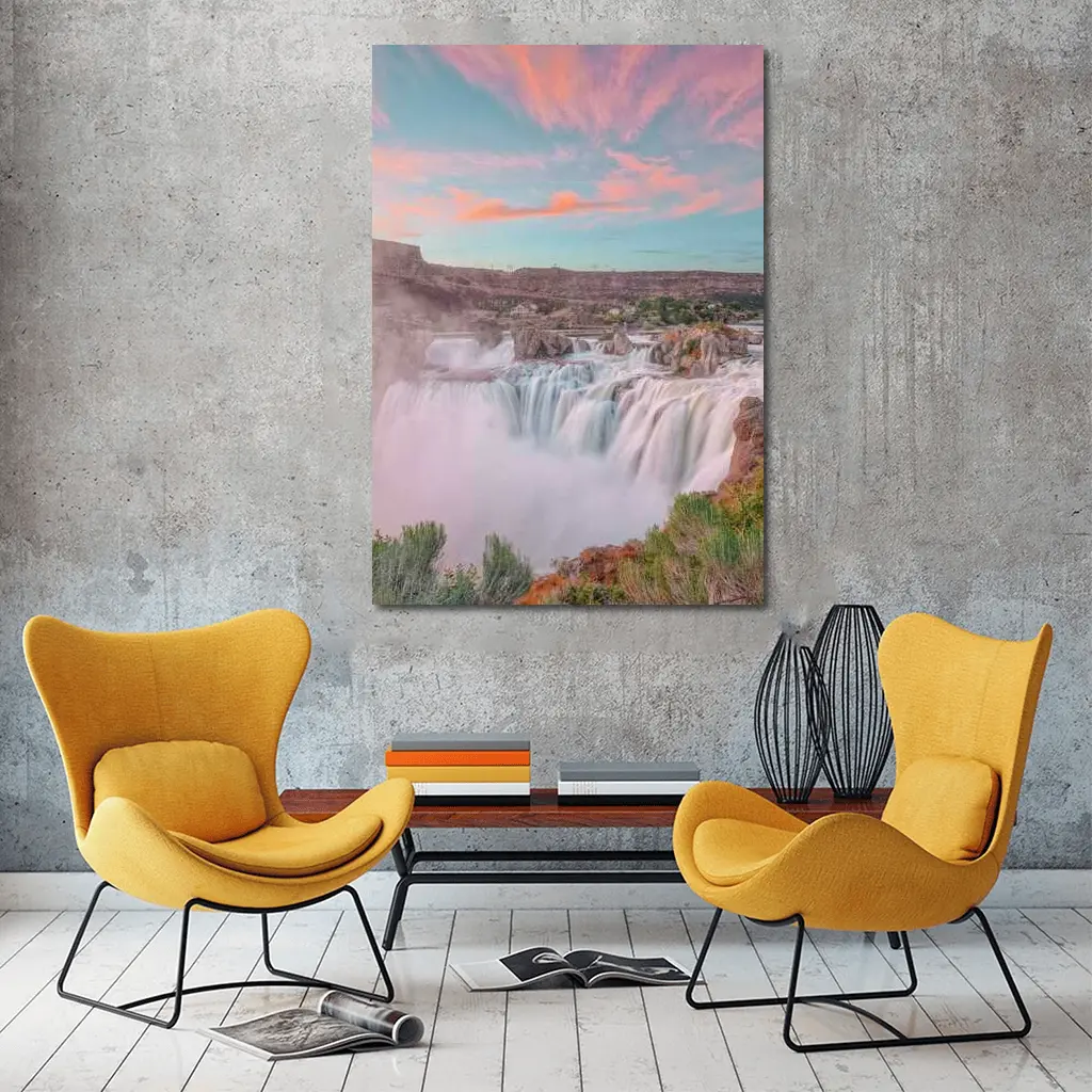 Shoshone Falls Idaho Sunset Sky Waterfall – Wall Art