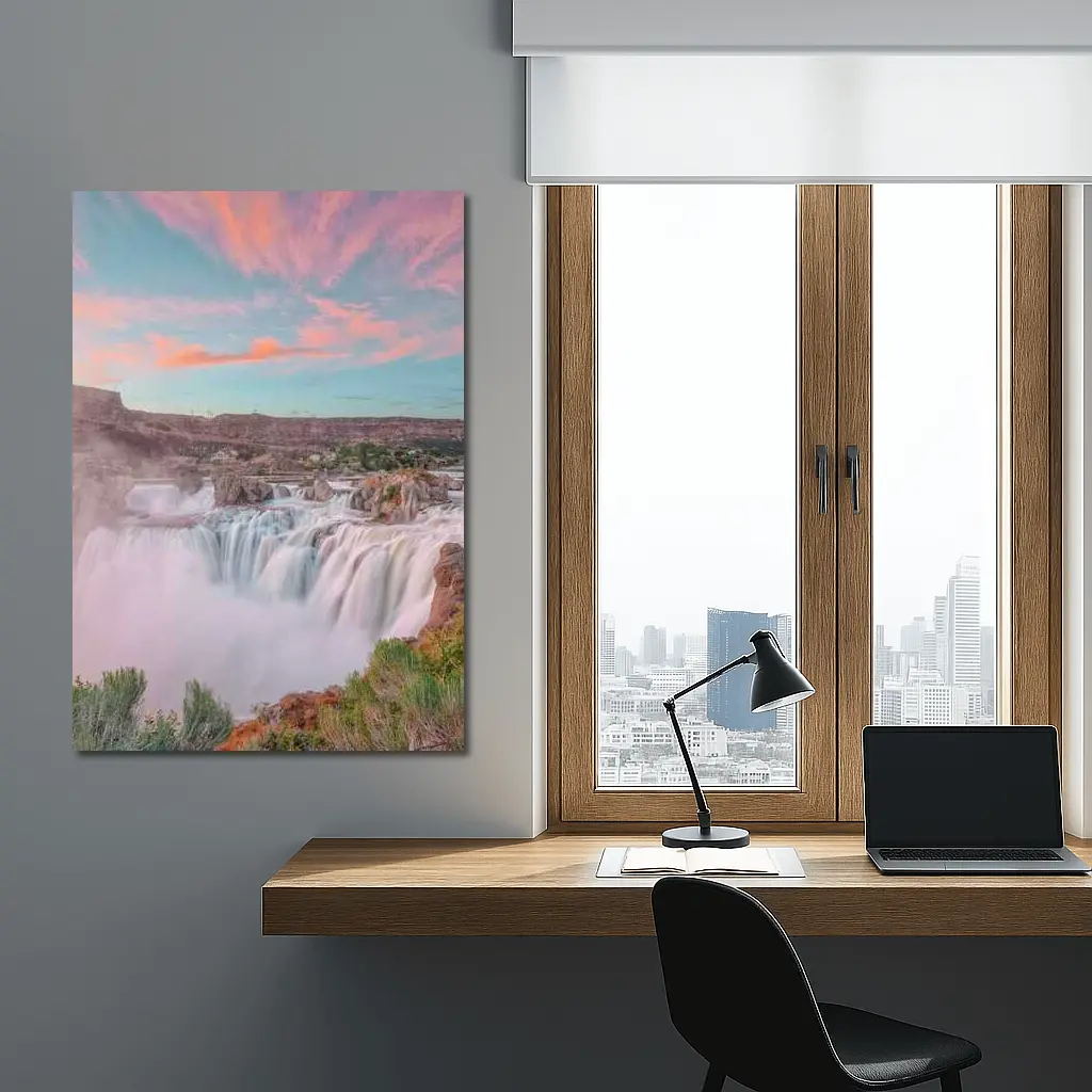 Shoshone Falls Idaho Sunset Sky Waterfall – Wall Art