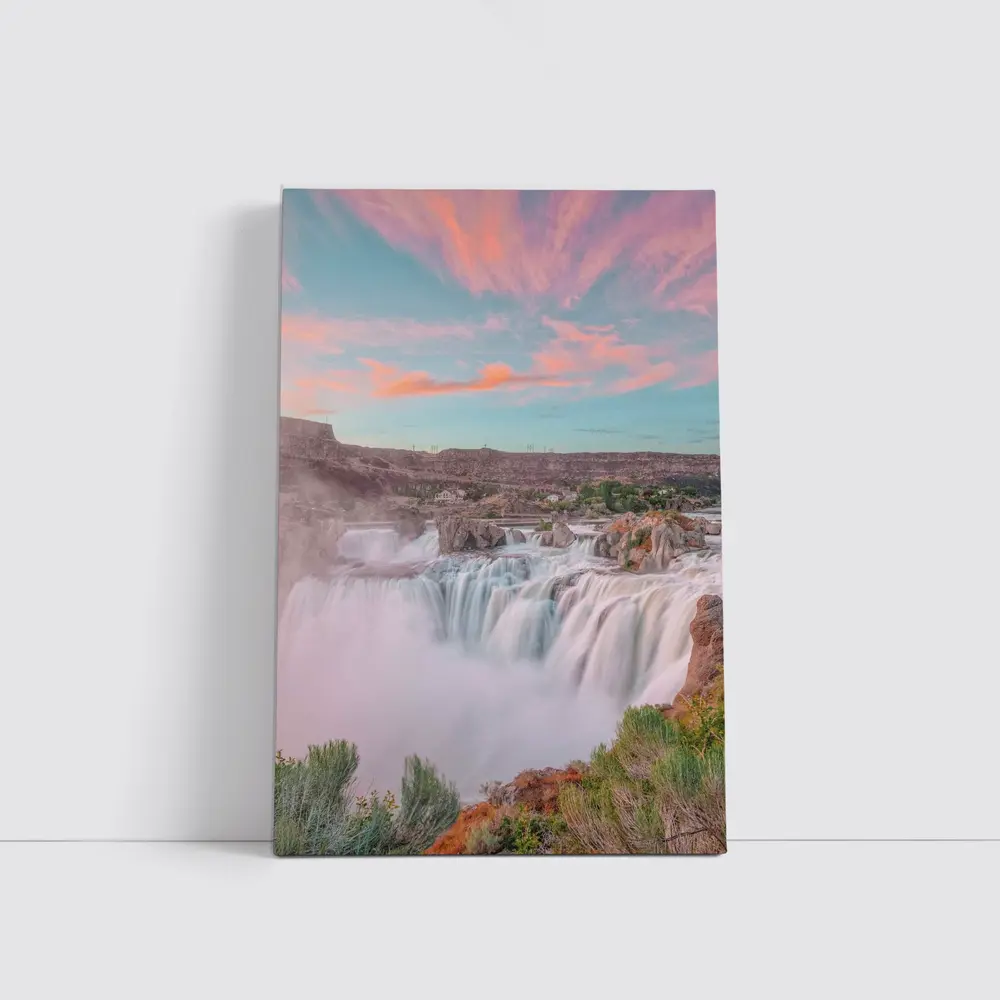 Shoshone Falls Idaho Sunset Sky Waterfall – Wall Art