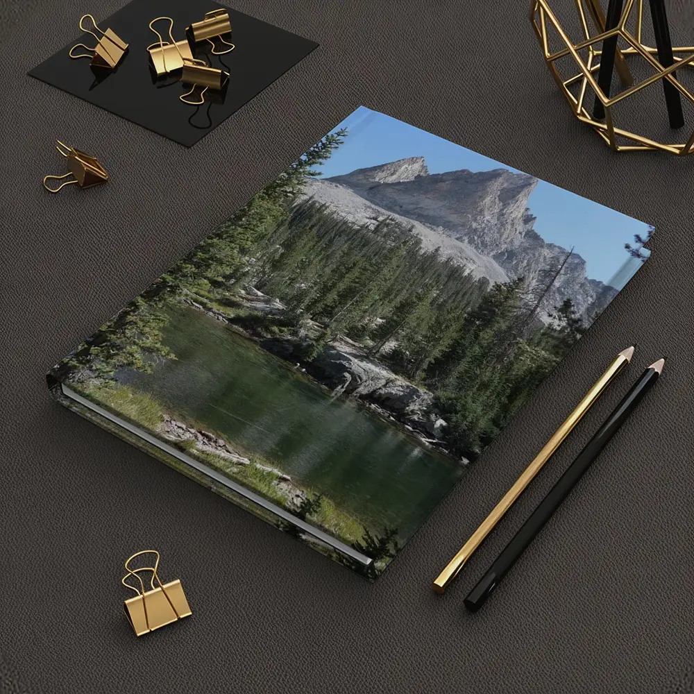 Rocky Mountain Peak Above Alpine Lake – Notebooks