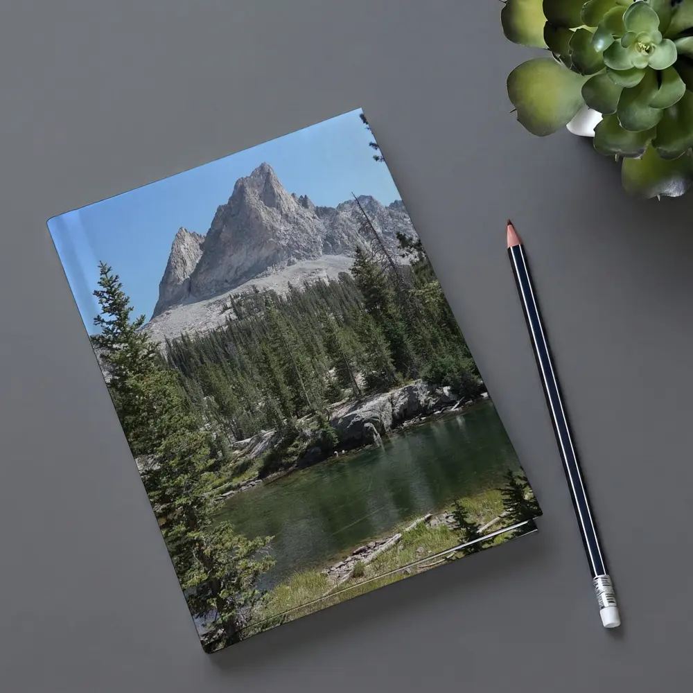 Rocky Mountain Peak Above Alpine Lake – Notebooks