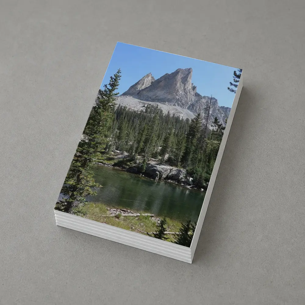 Rocky Mountain Peak Above Alpine Lake – Postcards