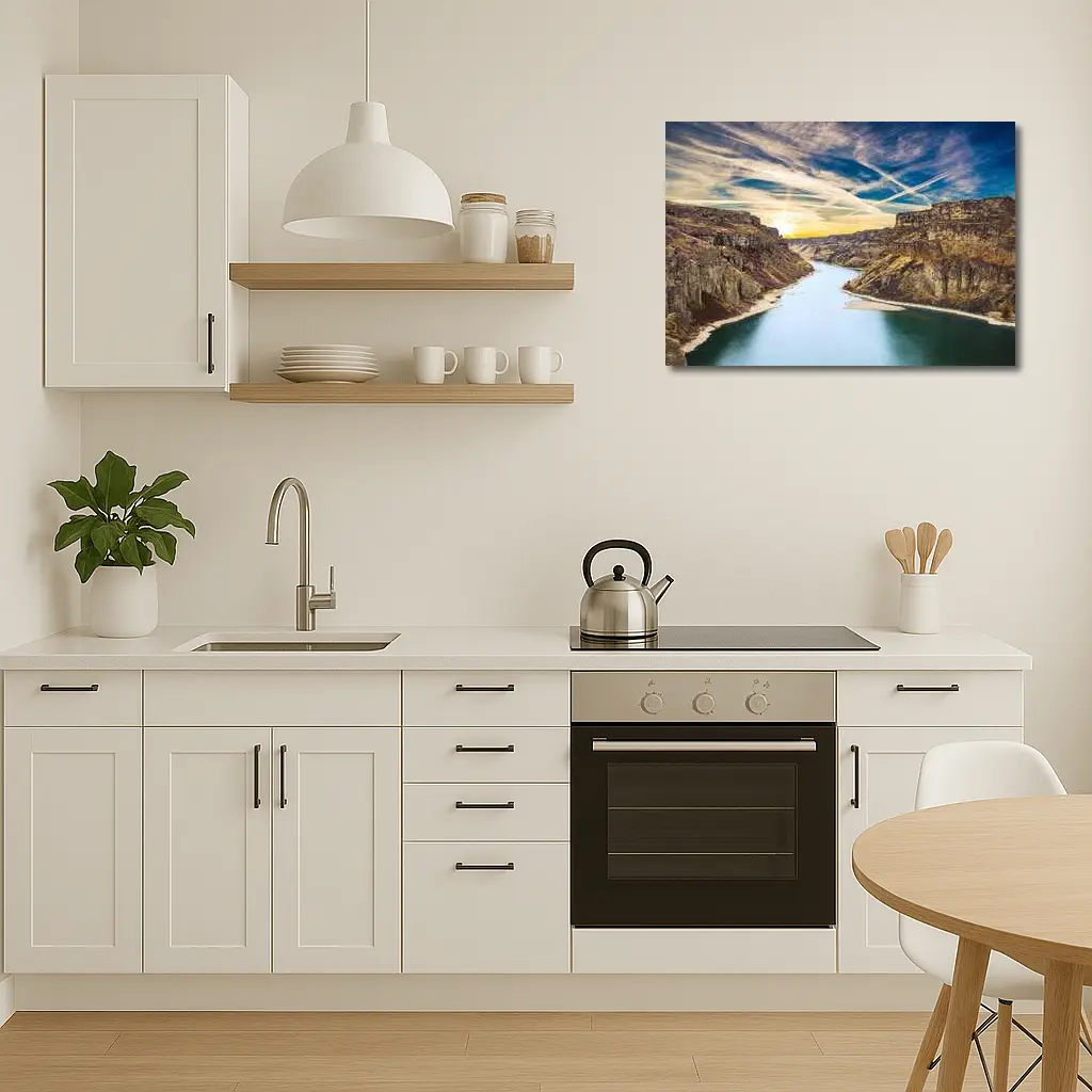 Canyon River Valley Sunset Sky View – Wall Art