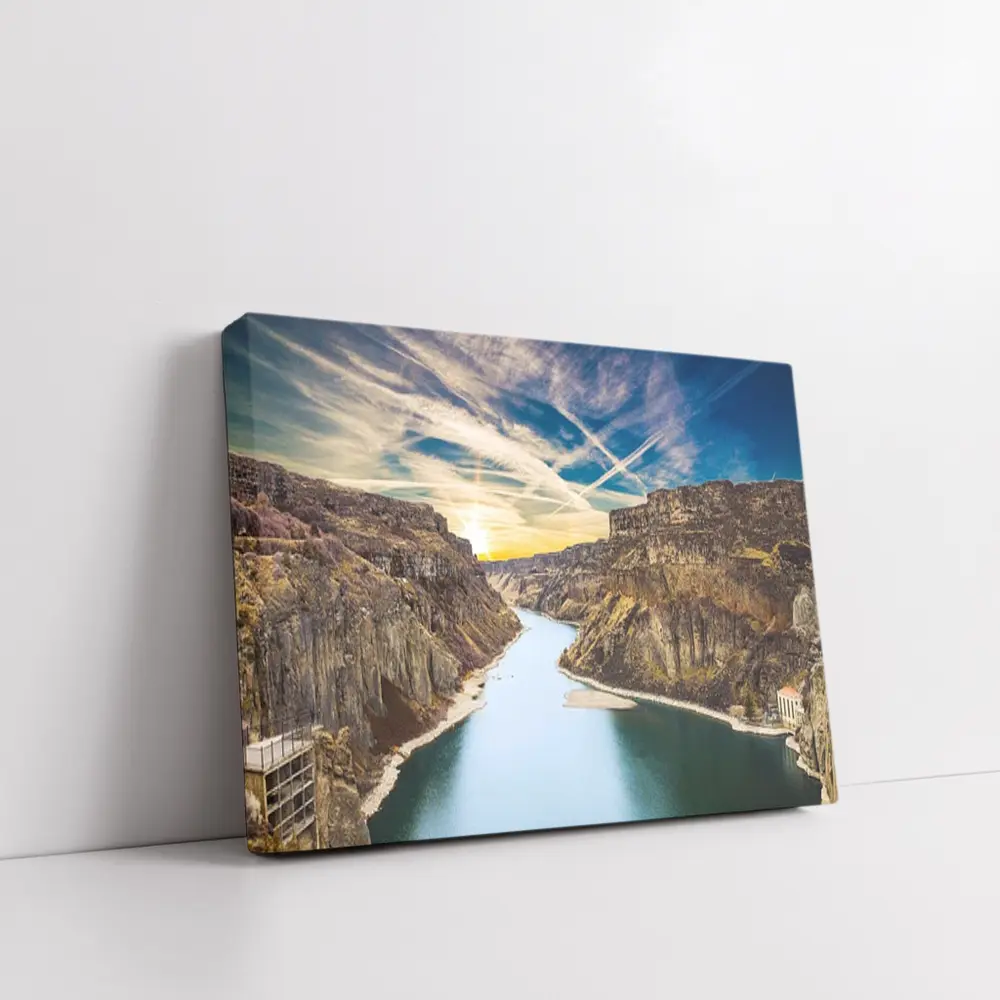 Canyon River Valley Sunset Sky View – Wall Art