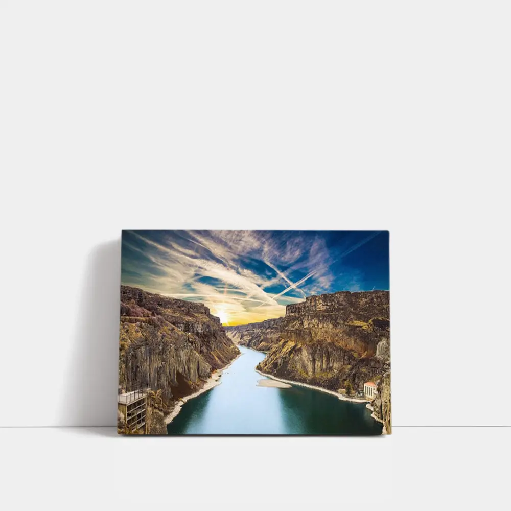 Canyon River Valley Sunset Sky View – Wall Art