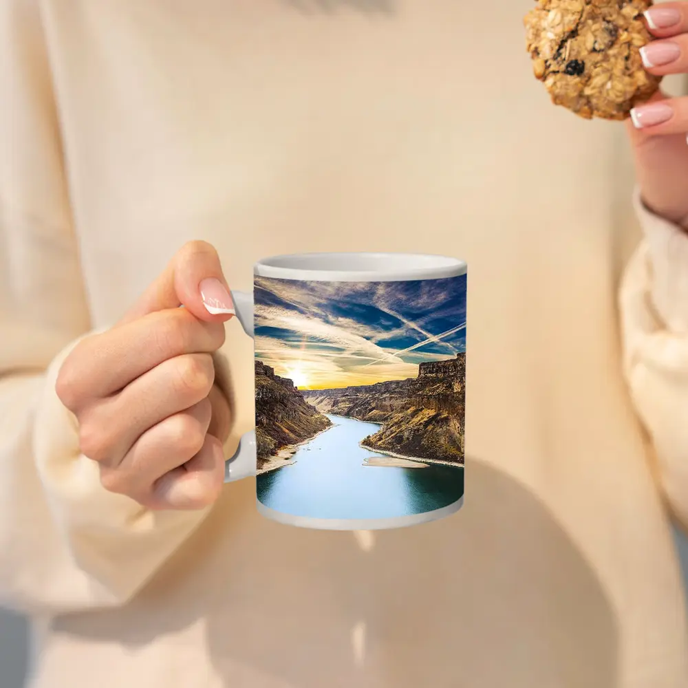 Canyon River Valley Sunset Sky View – Mugs