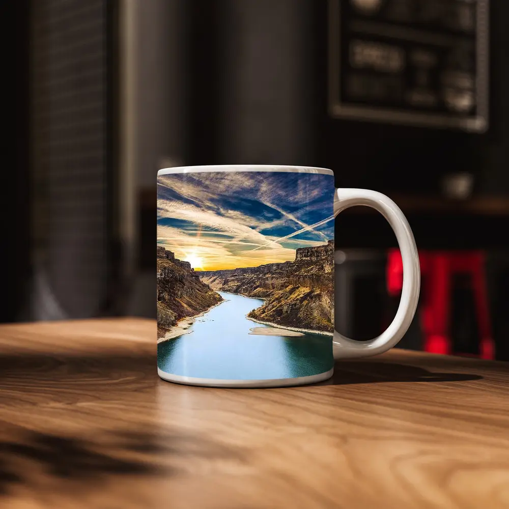 Canyon River Valley Sunset Sky View – Mugs