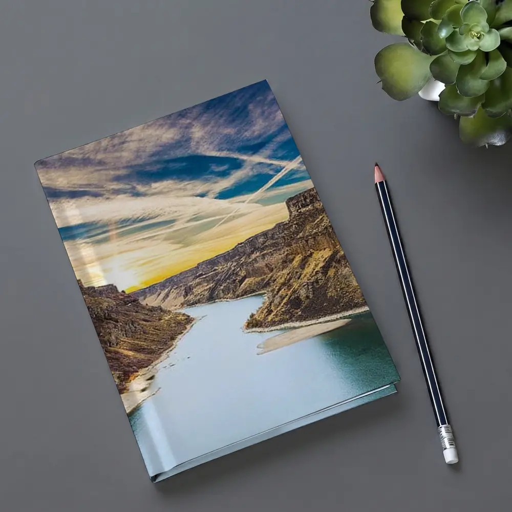 Canyon River Valley Sunset Sky View – Notebooks