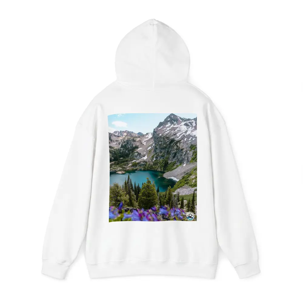 Alpine Lake Mountain Wildflowers Summer Landscape – Hoodies