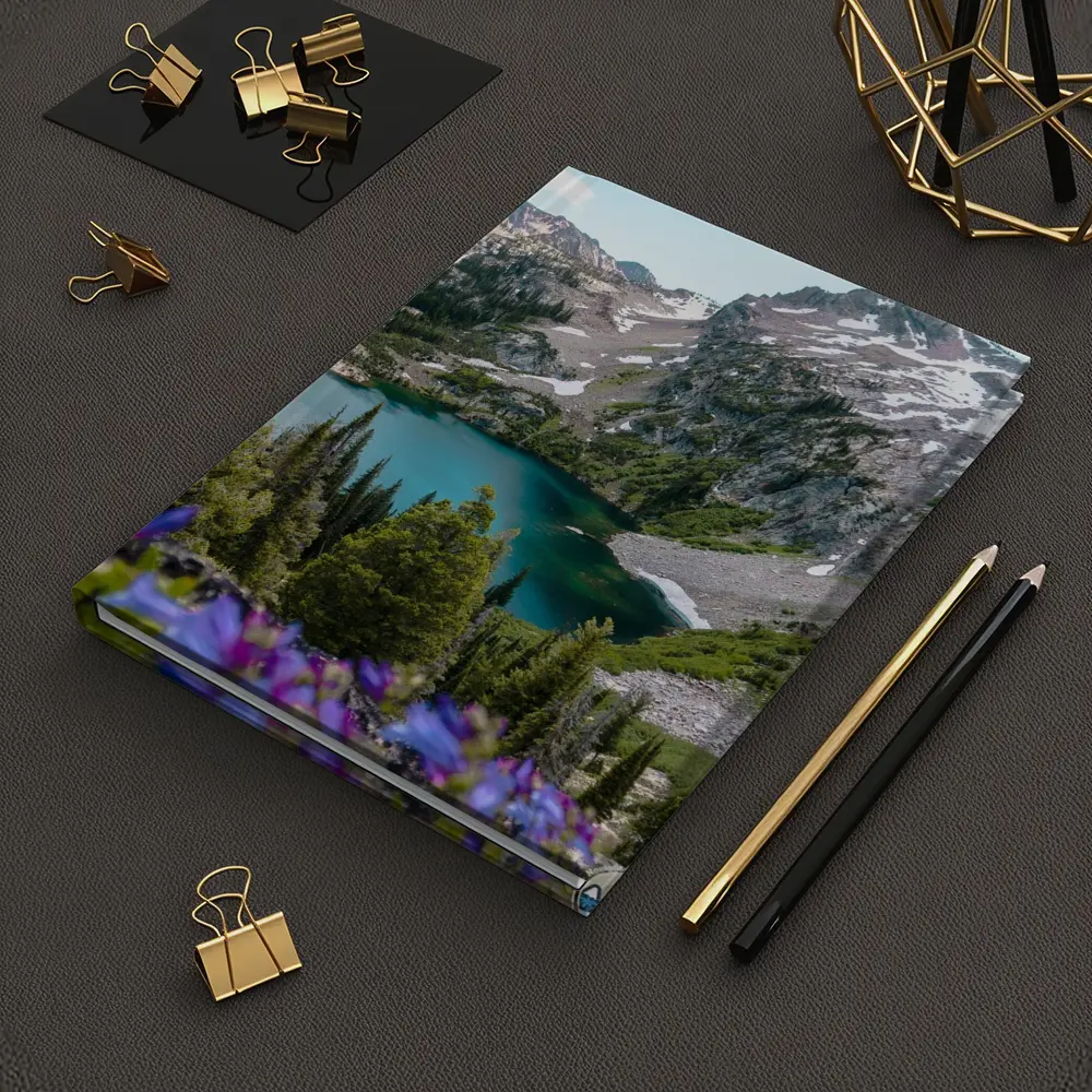 Alpine Lake Mountain Wildflowers Summer Landscape – Notebooks