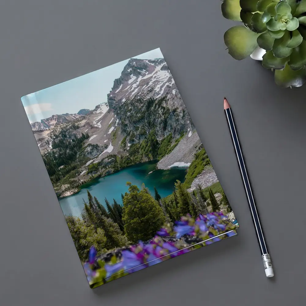 Alpine Lake Mountain Wildflowers Summer Landscape – Notebooks