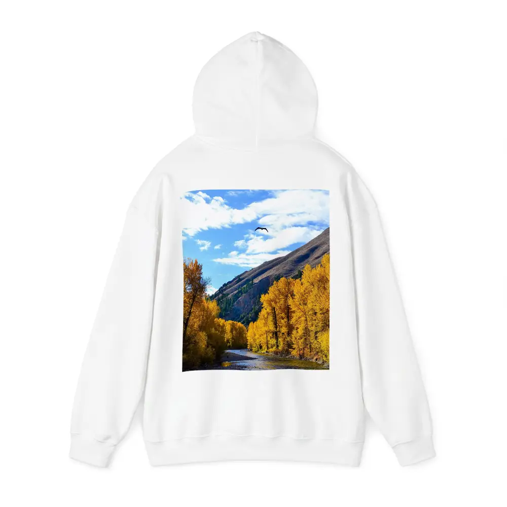 Autumn River Valley Eagle Blue Sky – Hoodies