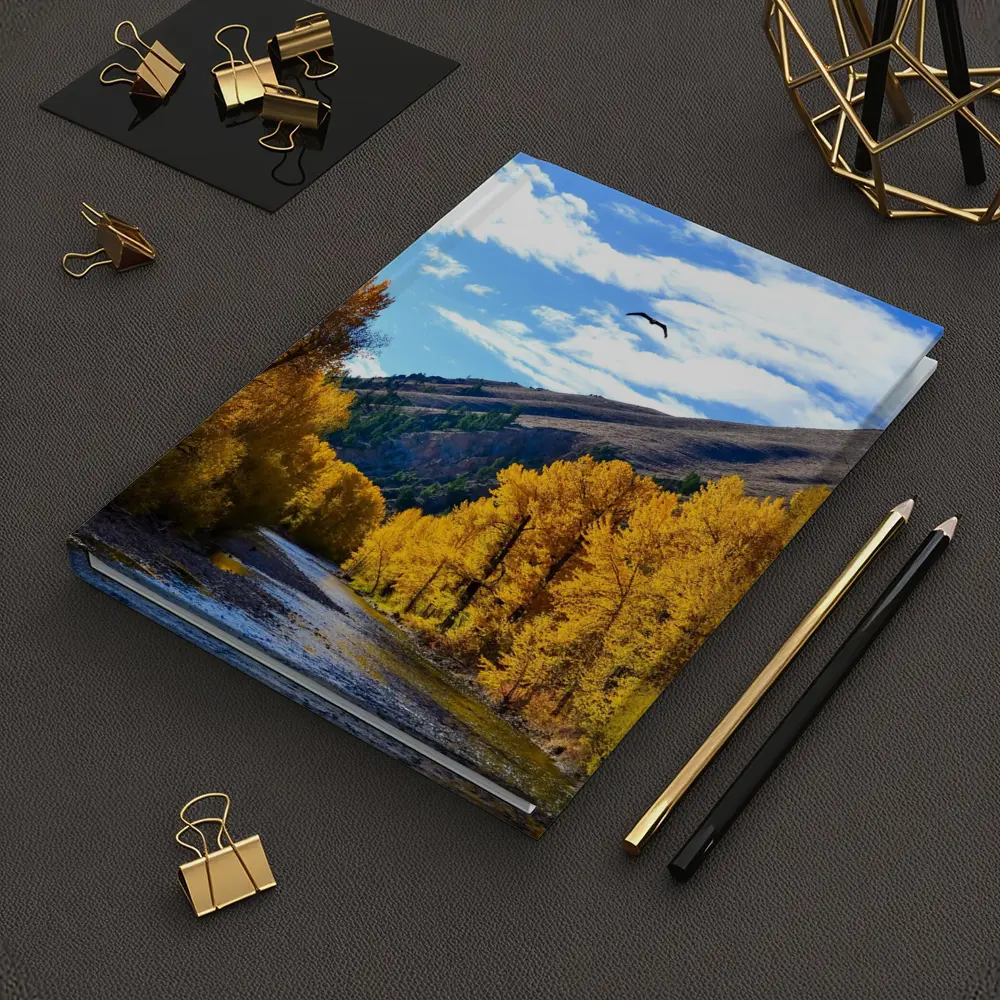 Autumn River Valley Eagle Blue Sky – Notebooks