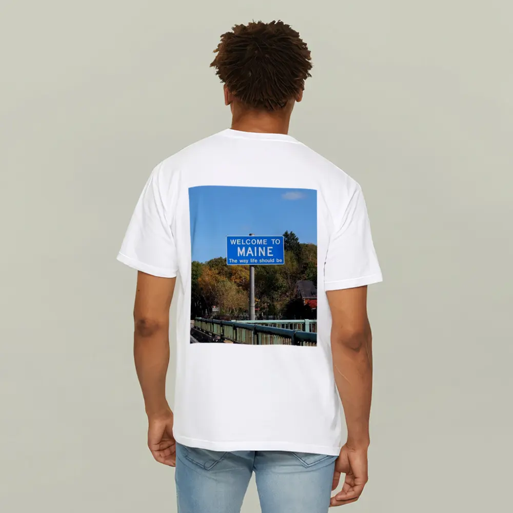 Welcome To Maine Sign Autumn Trees – T-Shirts