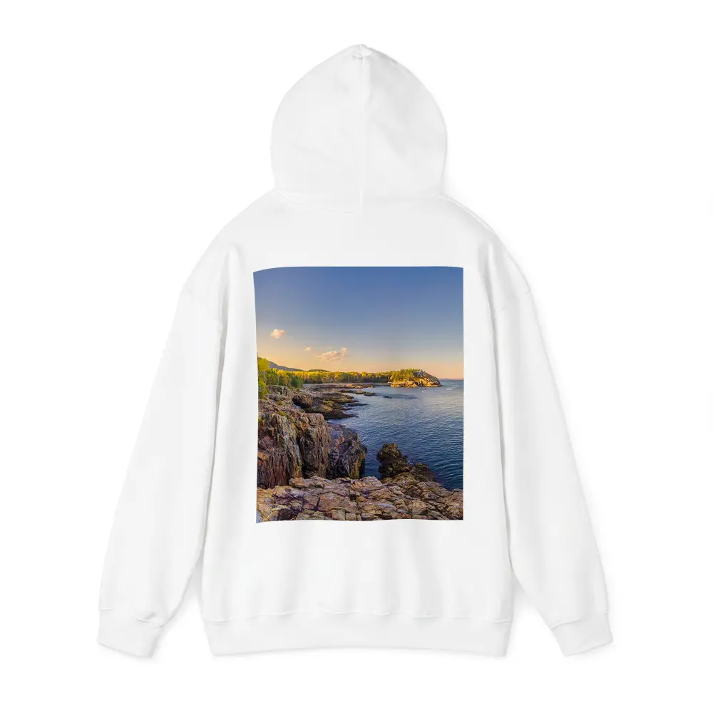 Rocky Coastal Cliffs at Golden Hour Sunset – Hoodies