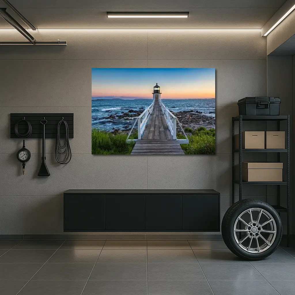 Marshall Point Lighthouse Coastal Sunset View – Wall Art