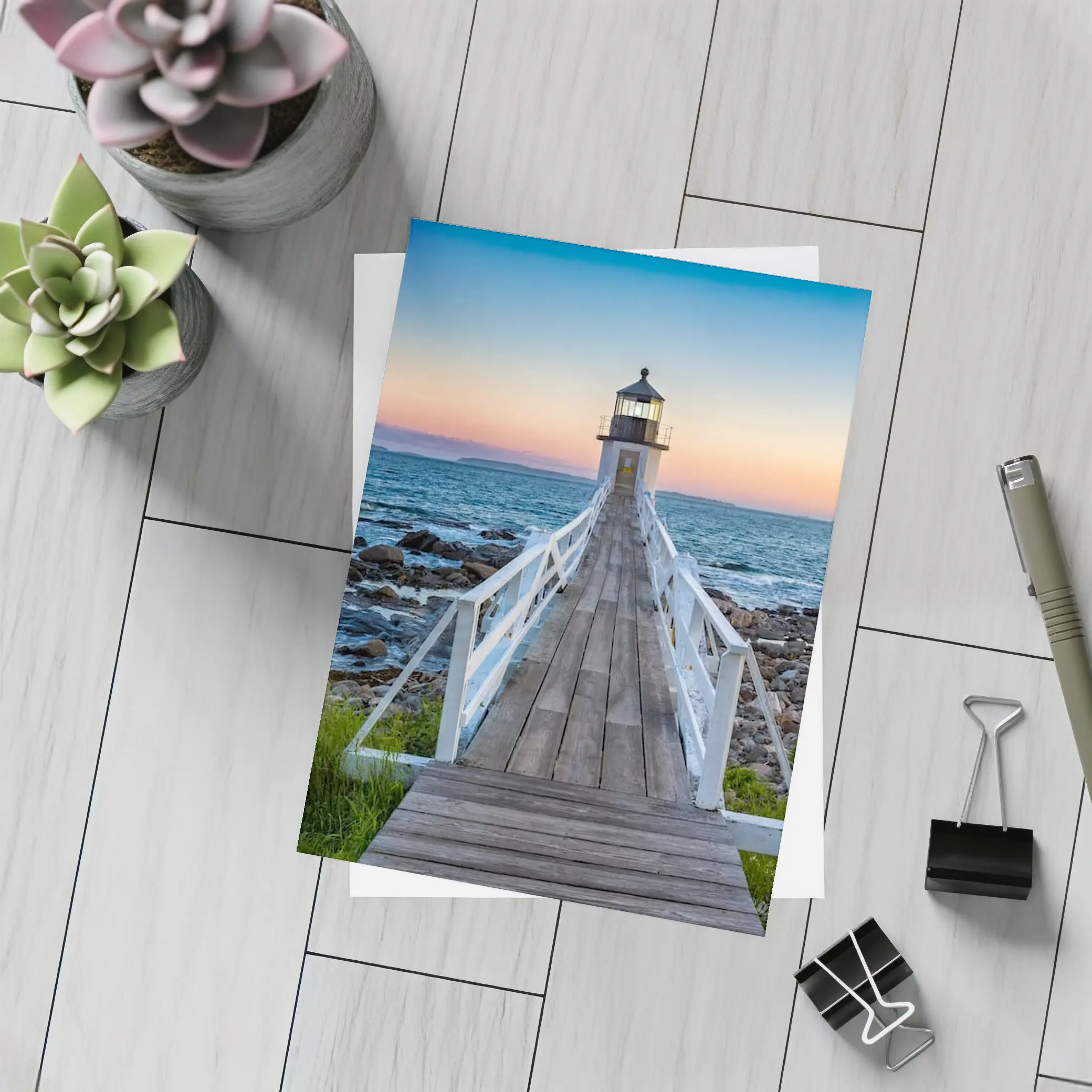 Marshall Point Lighthouse Coastal Sunset View – Postcards
