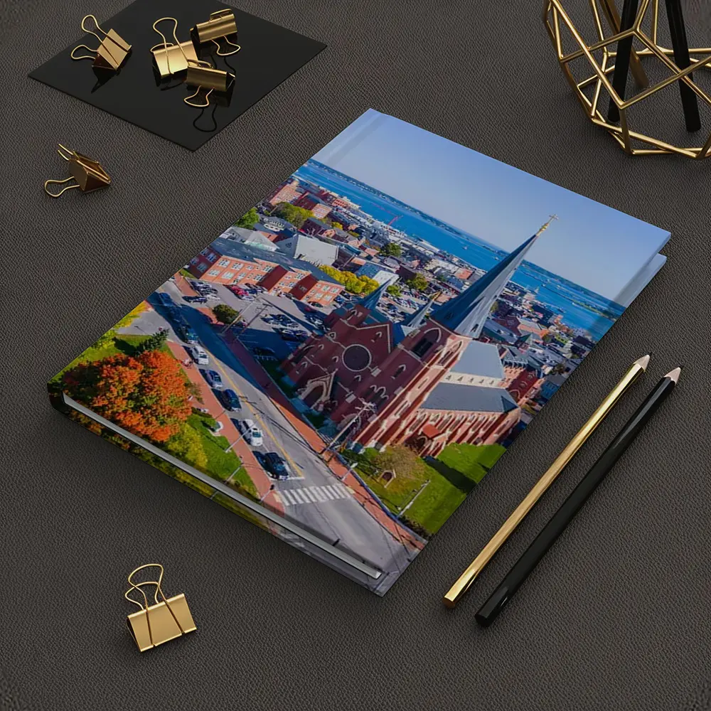 Portland Maine Aerial City Harbor View – Notebooks