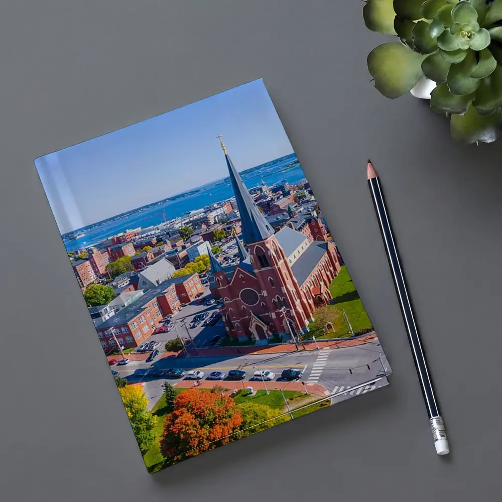 Portland Maine Aerial City Harbor View – Notebooks
