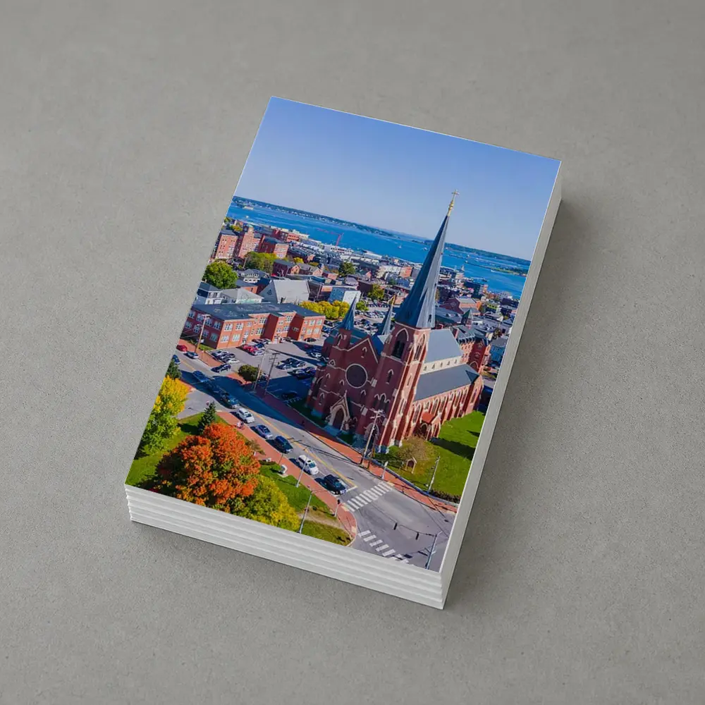 Portland Maine Aerial City Harbor View – Postcards