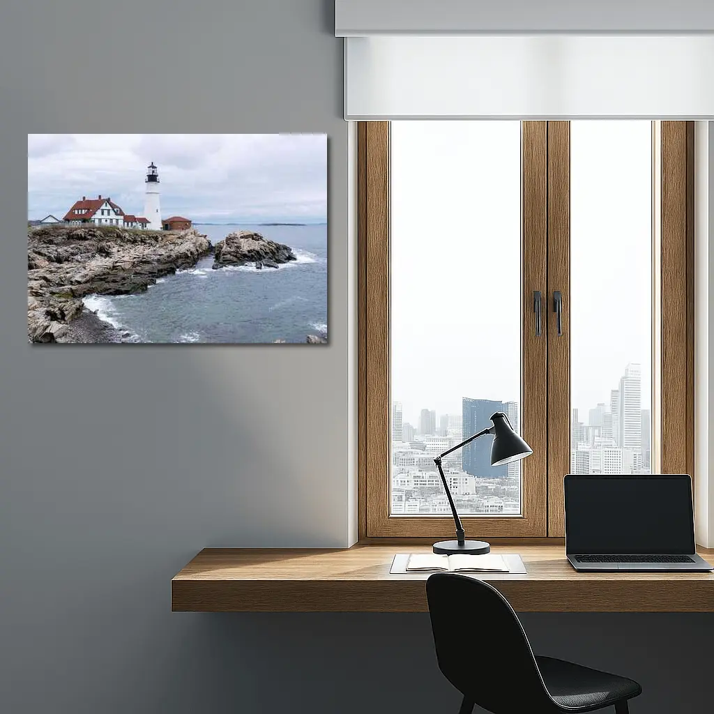 Portland Head Lighthouse Rocky Maine Coastline – Wall Art