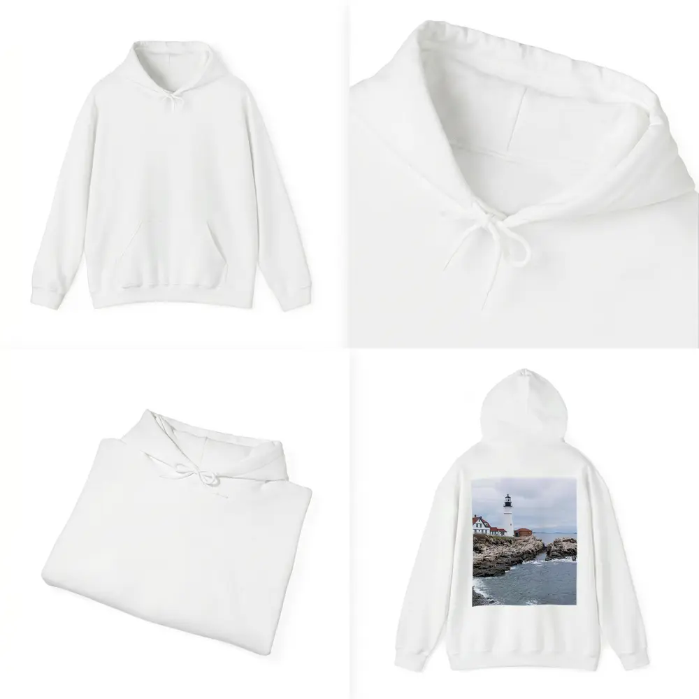 Portland Head Lighthouse Rocky Maine Coastline – Hoodies