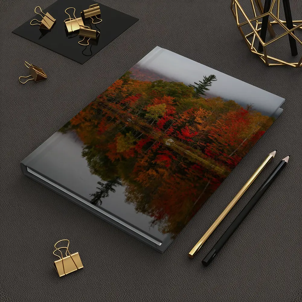 Autumn Forest Reflection Misty Lake Scene – Notebooks