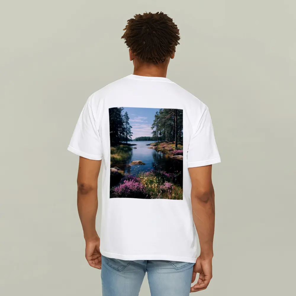 Nordic Lake Shore Wild Heather Flowers – T-Shirts