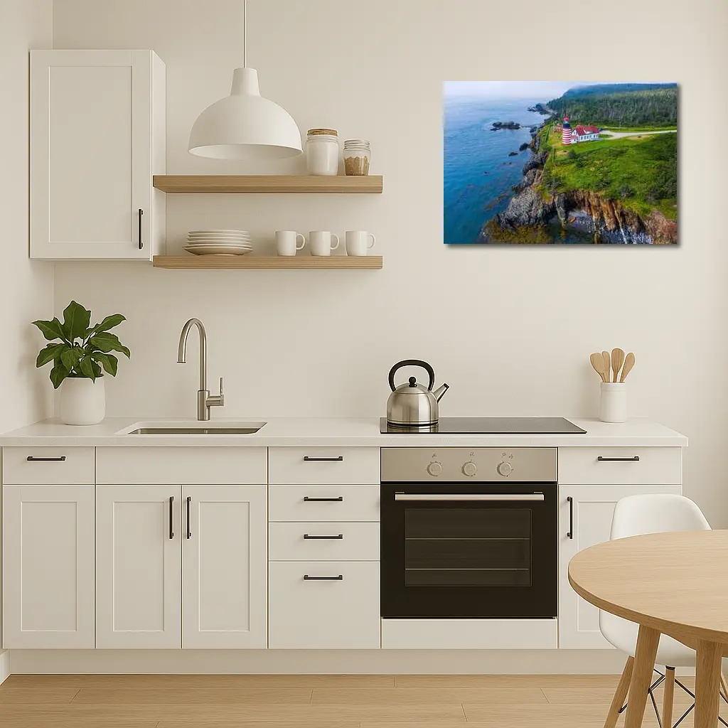 West Quoddy Head Lighthouse Rocky Maine Coast – Wall Art