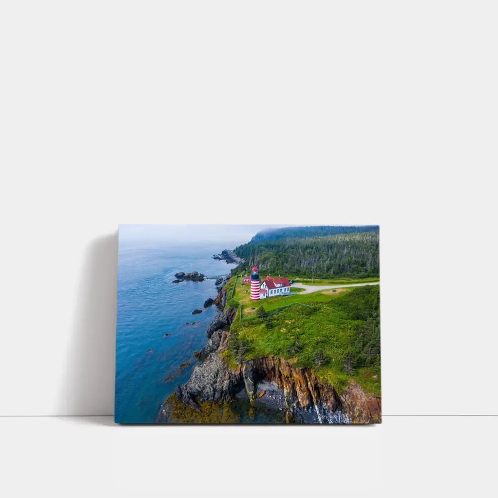 West Quoddy Head Lighthouse Rocky Maine Coast – Wall Art