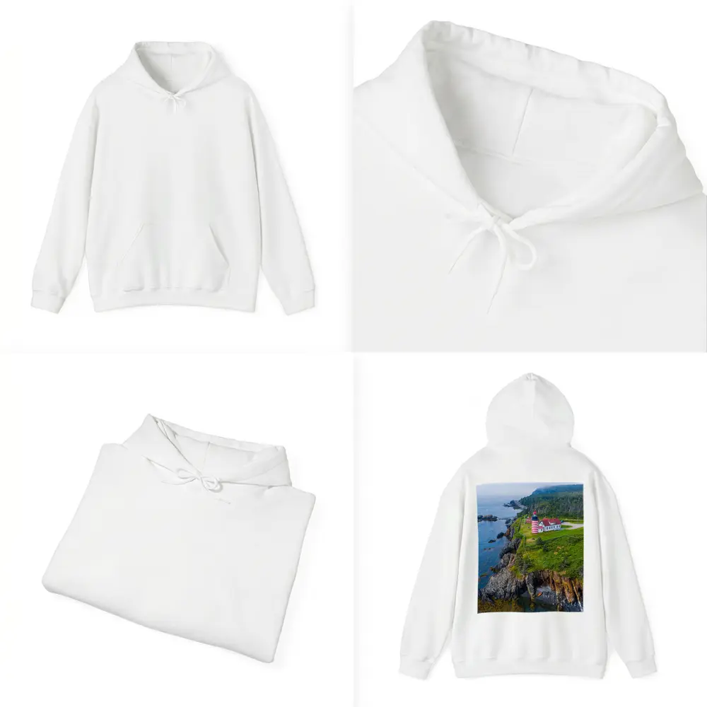 West Quoddy Head Lighthouse Rocky Maine Coast – Hoodies