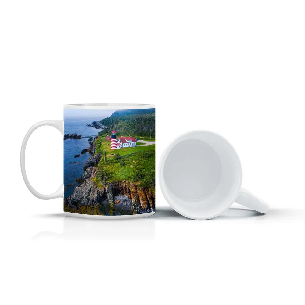 West Quoddy Head Lighthouse Rocky Maine Coast – Mugs