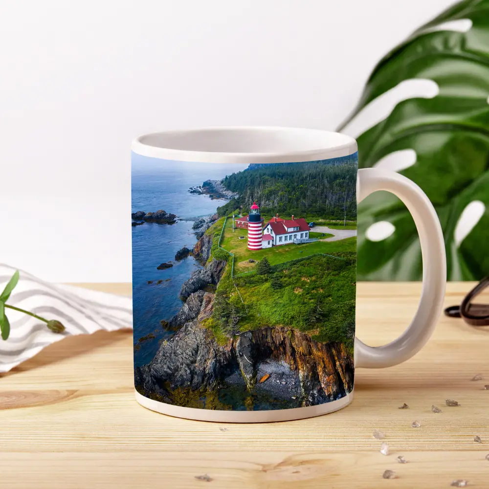 West Quoddy Head Lighthouse Rocky Maine Coast – Mugs