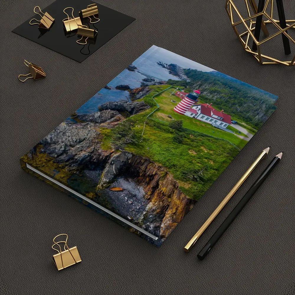 West Quoddy Head Lighthouse Rocky Maine Coast – Notebooks