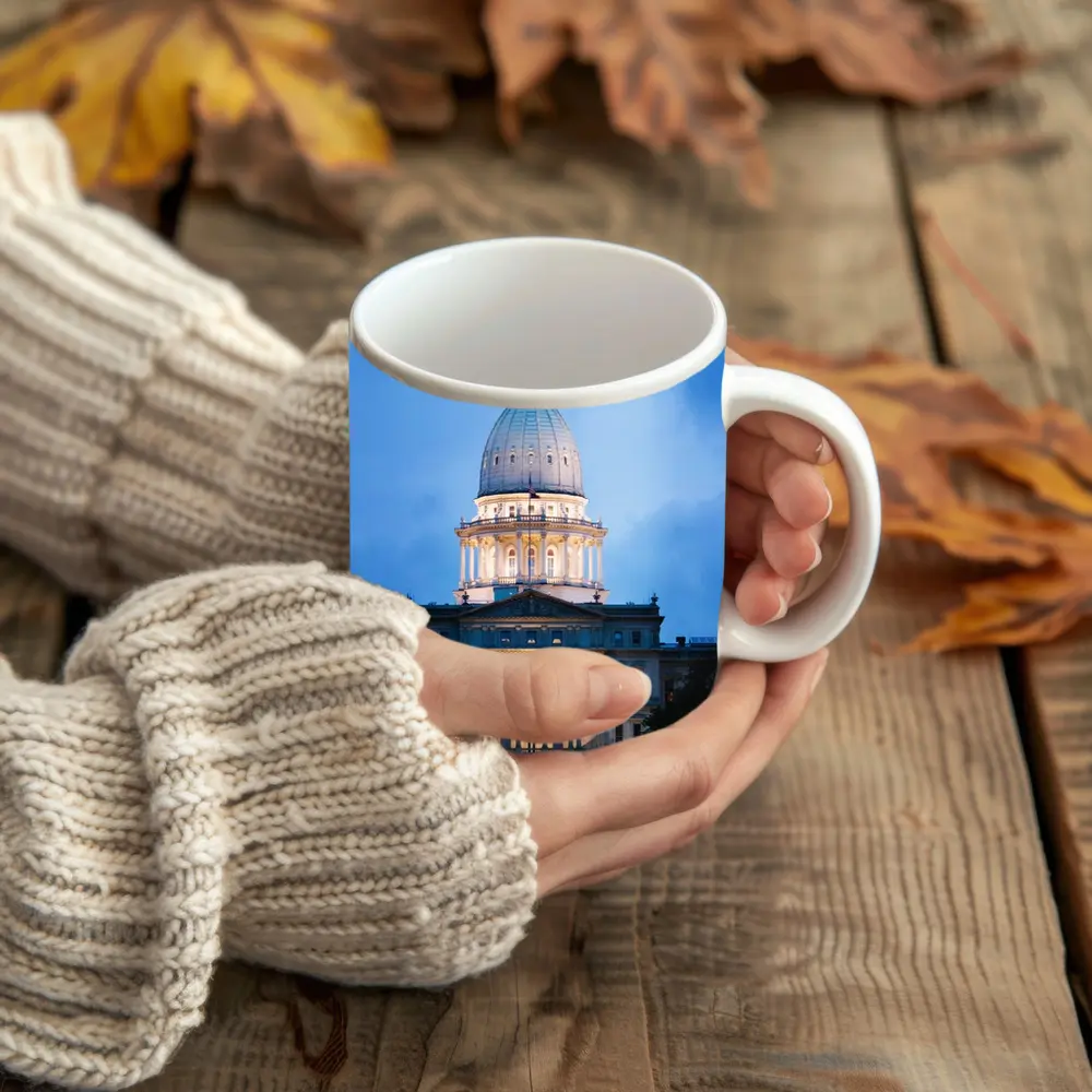 Michigan State Capitol Building Blue Dusk Sky – Mugs