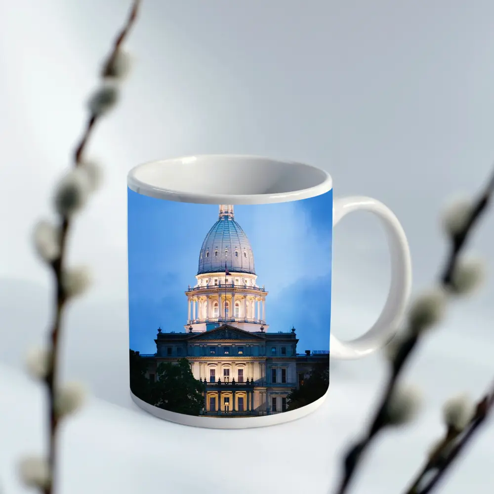 Michigan State Capitol Building Blue Dusk Sky – Mugs
