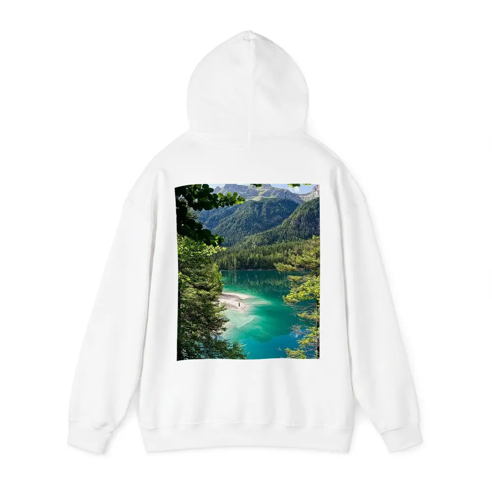 Turquoise Alpine Lake Mountain Forest View – Hoodies