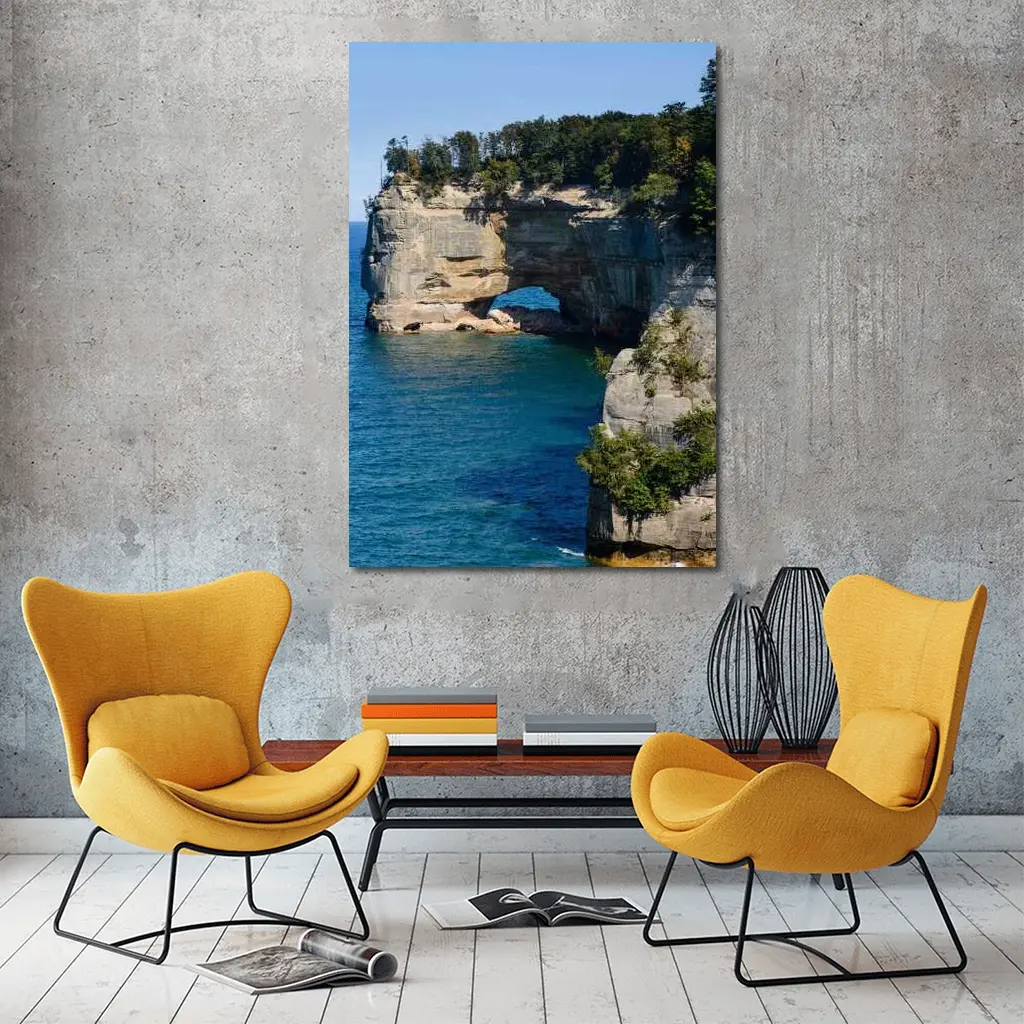 Pictured Rocks Arch Cliffs Lake Superior – Wall Art
