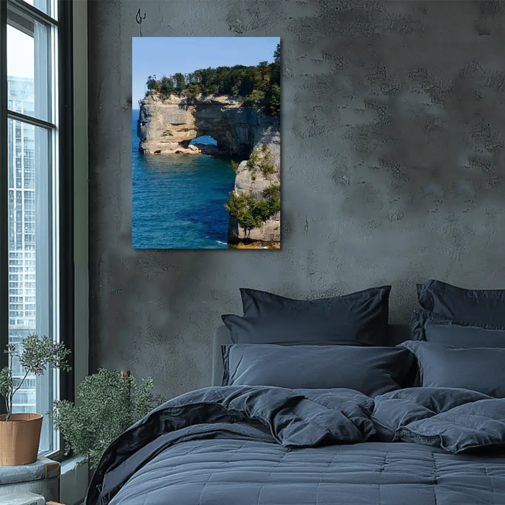 Pictured Rocks Arch Cliffs Lake Superior – Wall Art
