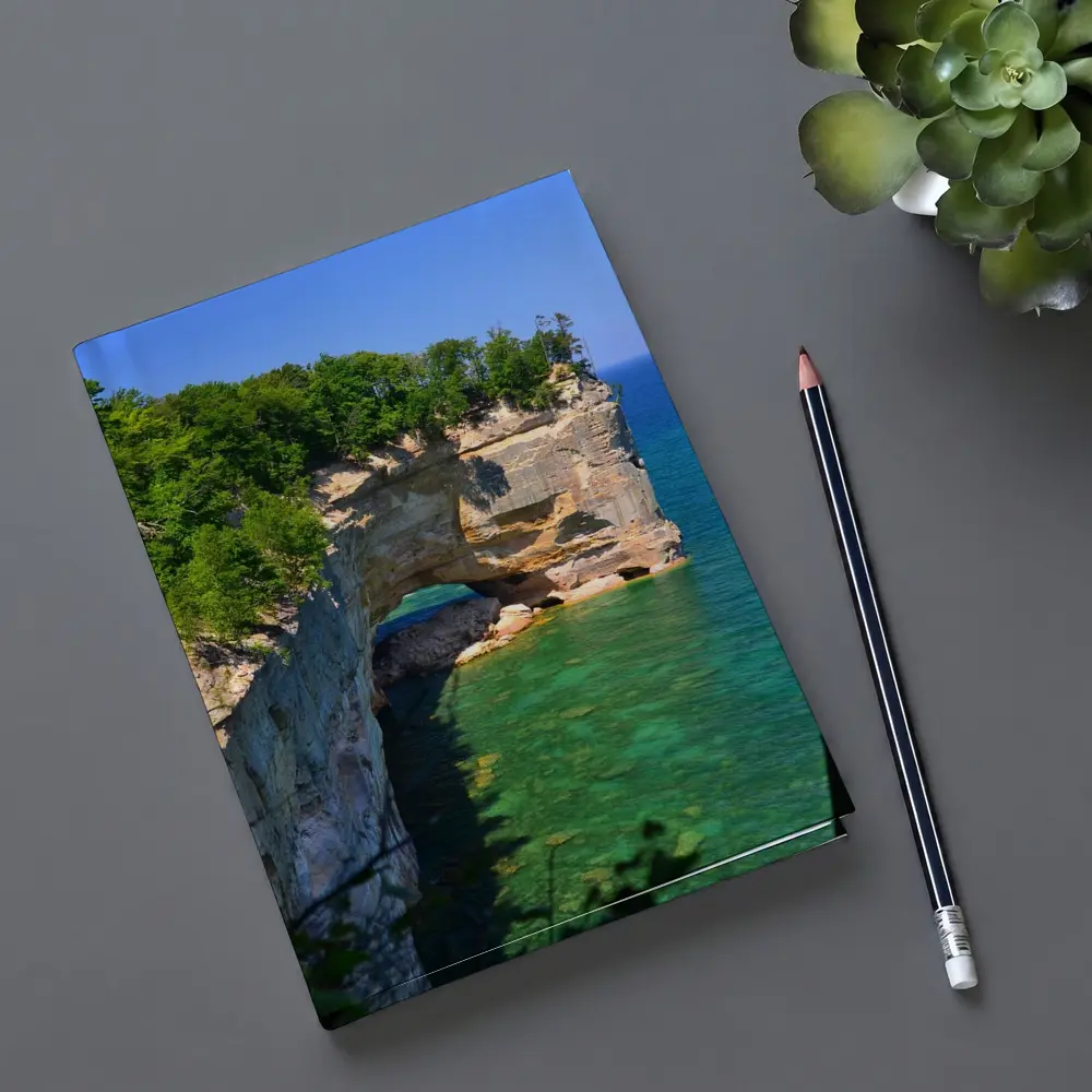Pictured Rocks Arch Over Turquoise Lake Superior – Notebooks