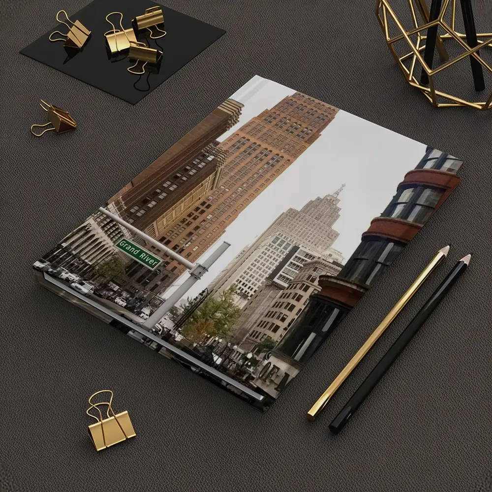 Grand River Avenue Detroit Downtown City Street – Notebooks