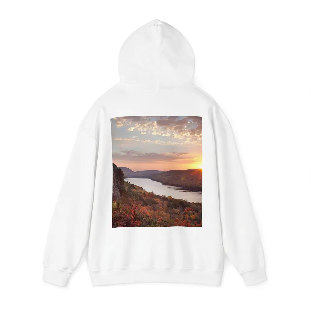 Autumn Lake Sunset Rolling Forest Hills – Hoodies