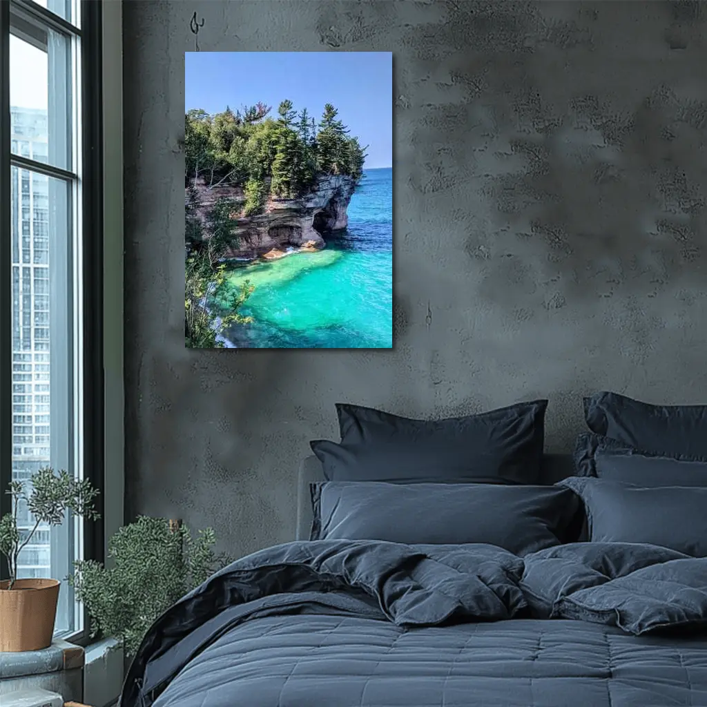 Turquoise Lake Superior Pictured Rocks Cliffs – Wall Art