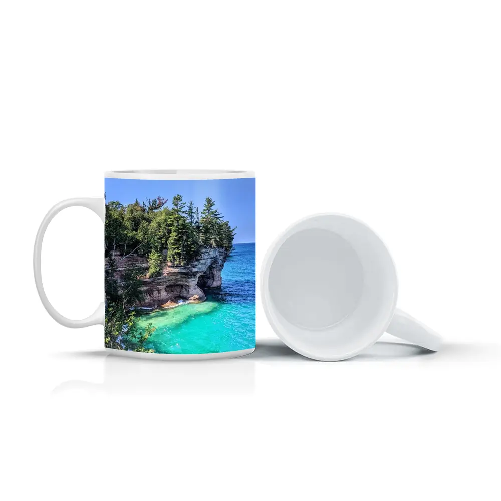 Turquoise Lake Superior Pictured Rocks Cliffs – Mugs