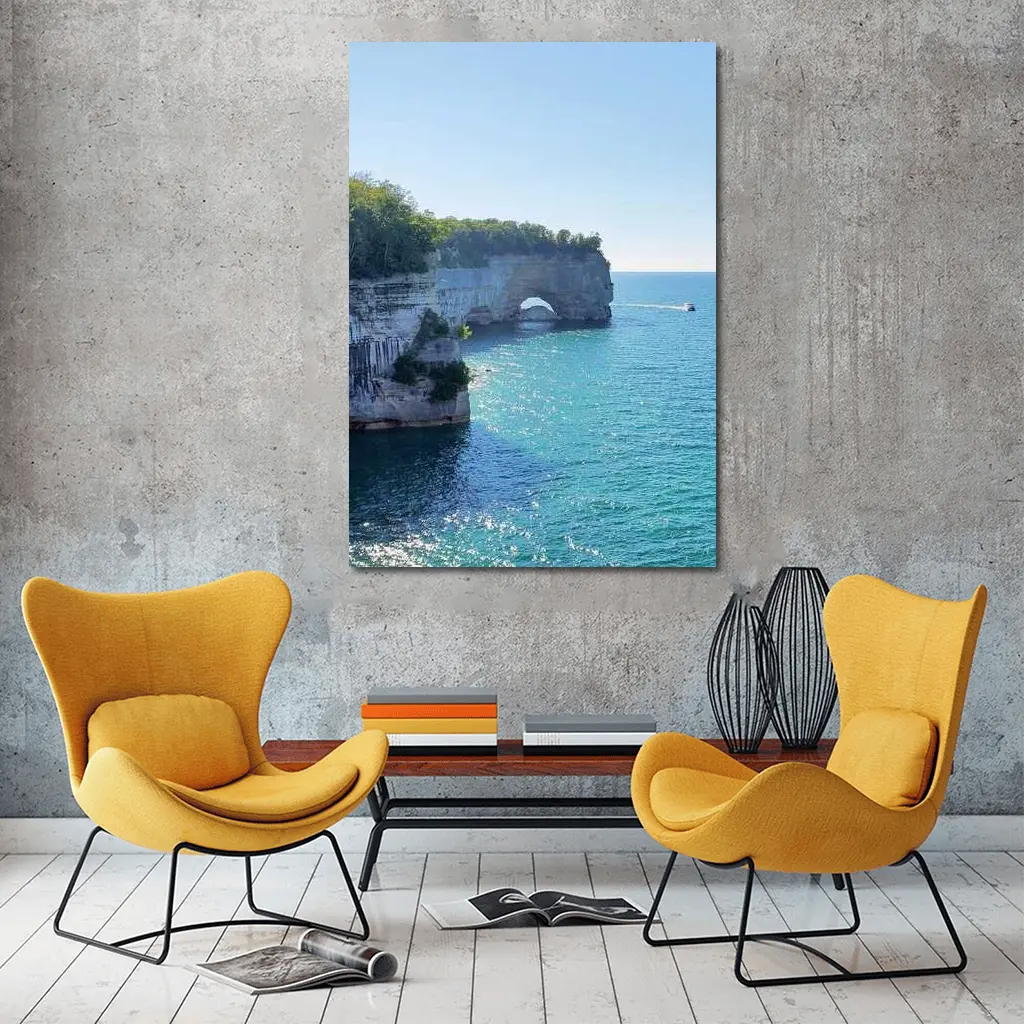 Pictured Rocks Arch Cliffs Lake Superior – Wall Art