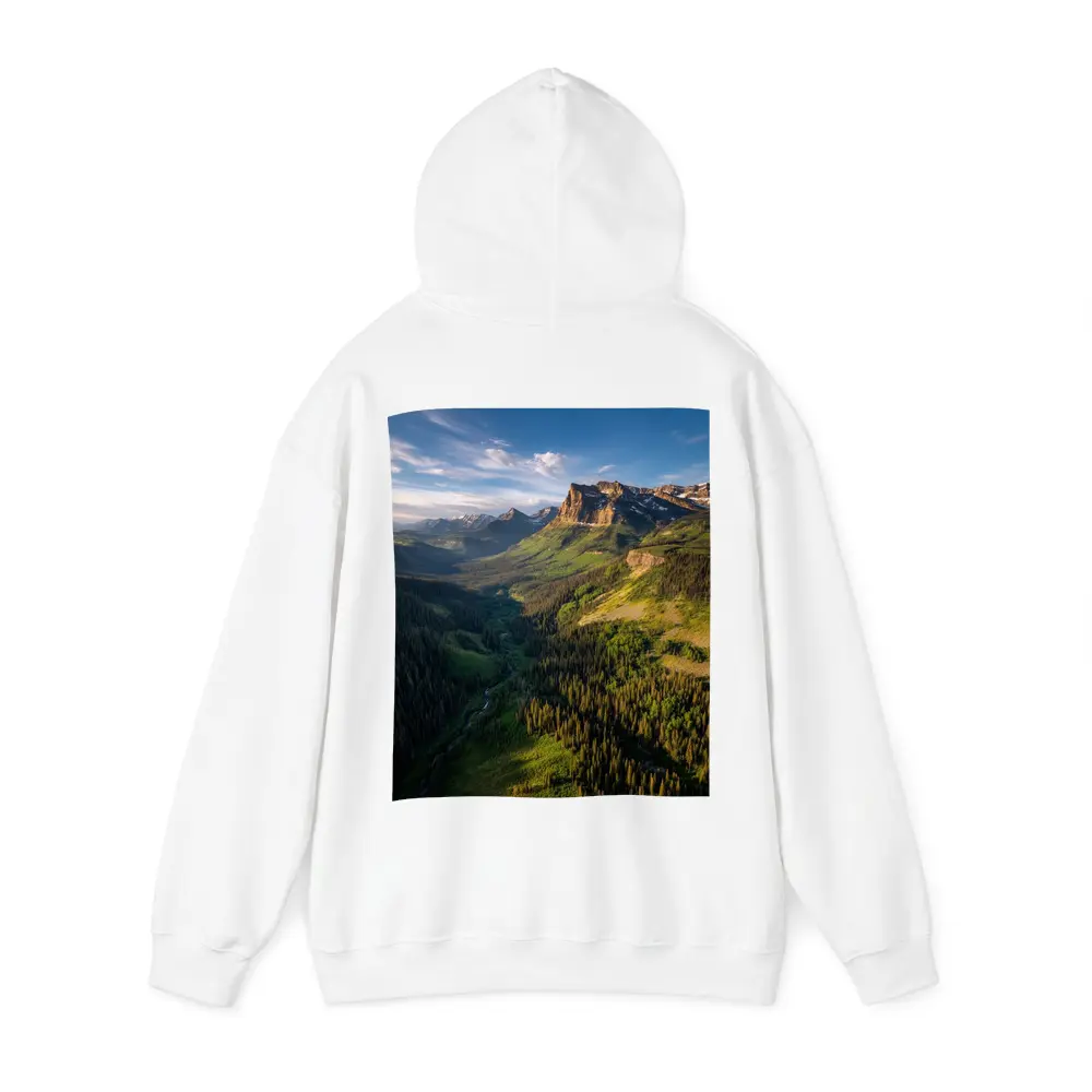Rocky Mountain Valley Forest Aerial Landscape – Hoodies