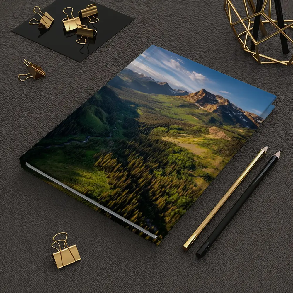 Rocky Mountain Valley Forest Aerial Landscape – Notebooks