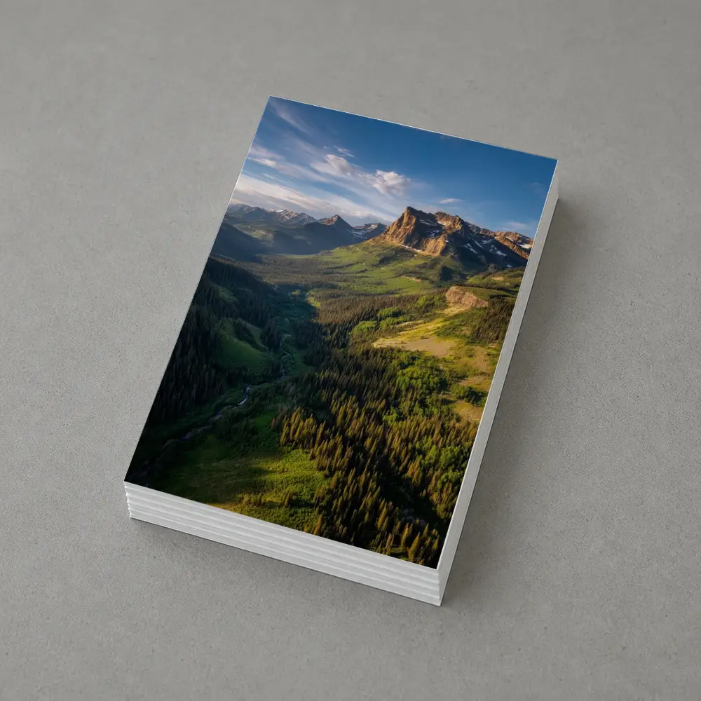 Rocky Mountain Valley Forest Aerial Landscape – Postcards