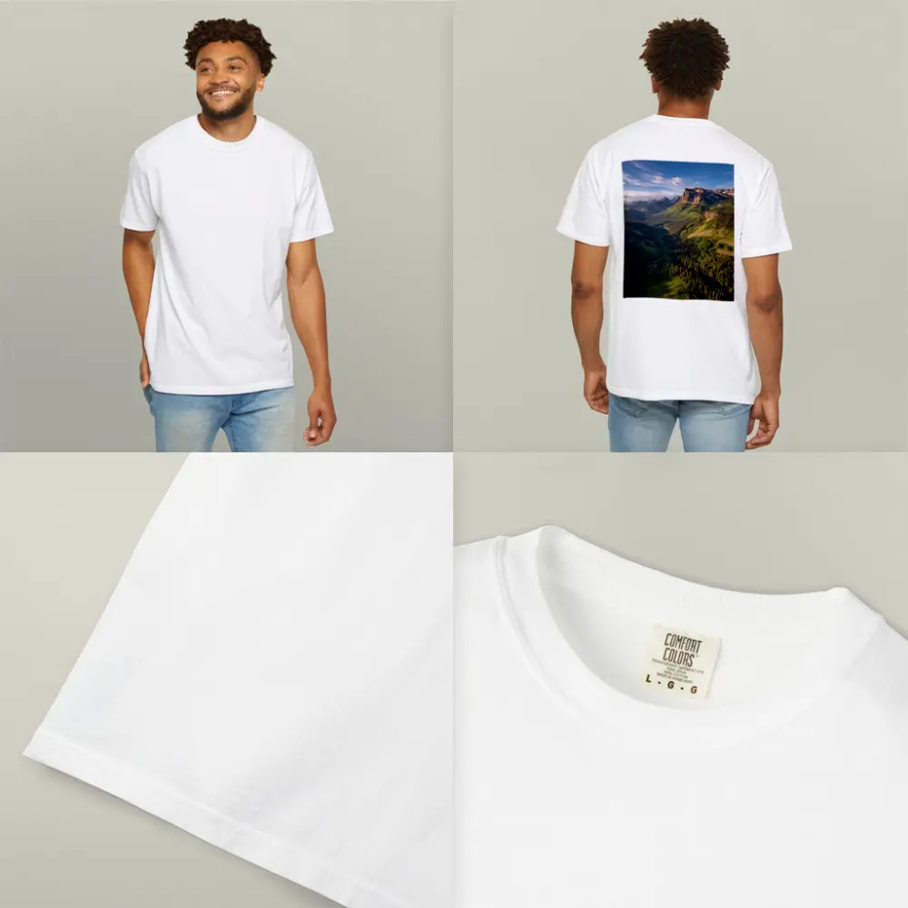 Rocky Mountain Valley Forest Aerial Landscape – T-Shirts