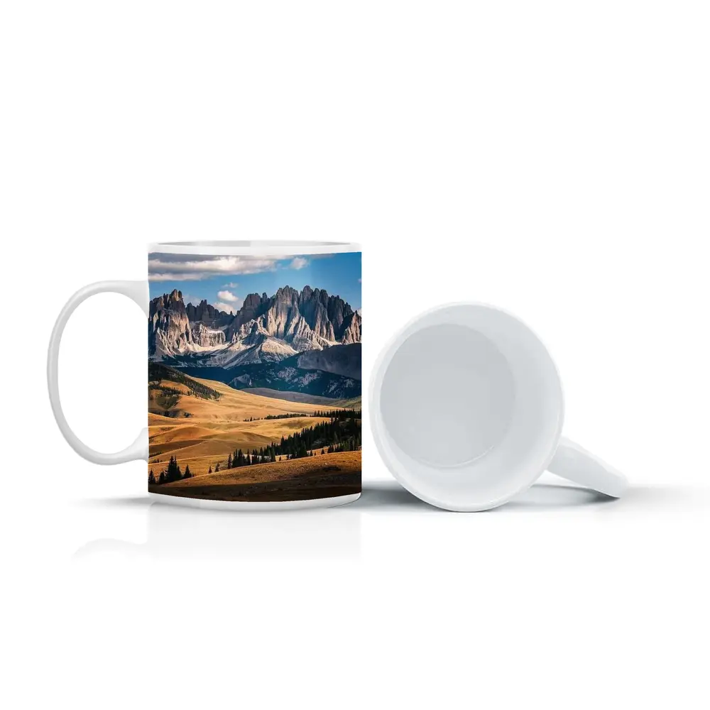 Dolomites Rocky Peaks Golden Rolling Hills – Mugs